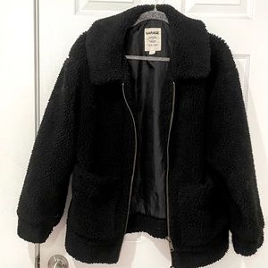 Black teddy coat